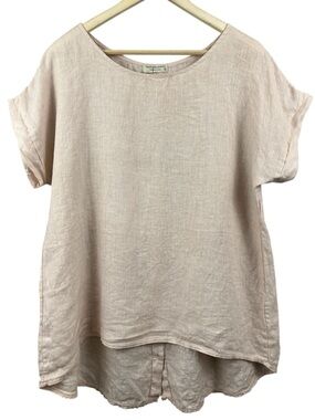 Terzo Millennio Linen Made In Italy Flowy Shirt Size Medium